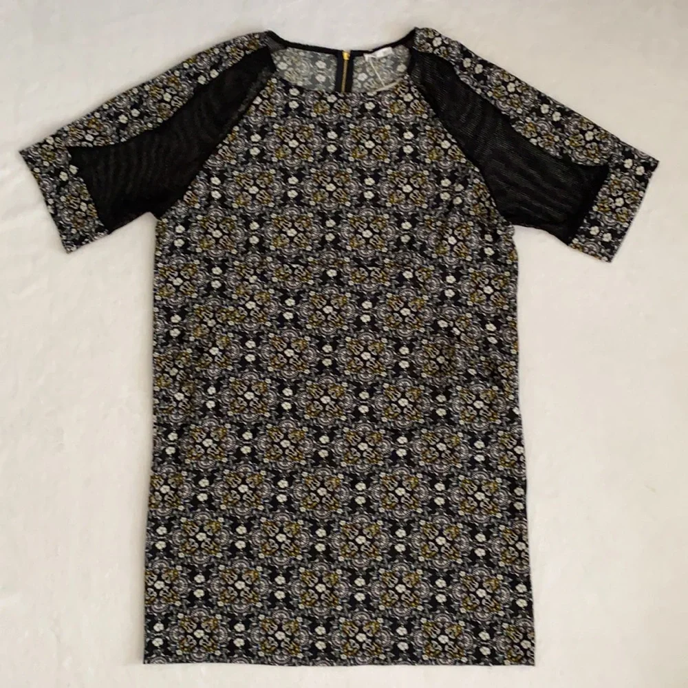 {NWT} Weston | Luella Boho Floral Medallion Print Shift Dress 8097 Black (L) - Picture 16 of 16